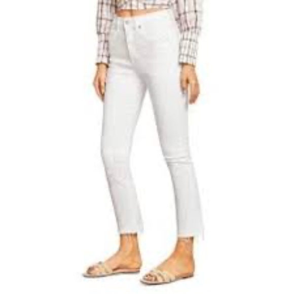 NWT Veronica Beard Women's High Rise Carly Kick Flare Jeans White Size 29 Denim - Picture 1 of 15